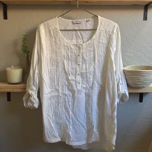 Indigo White Cotton Shirt
